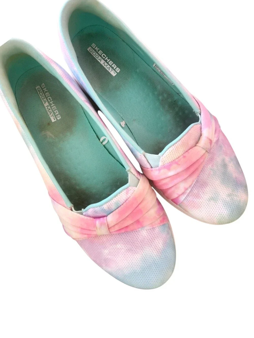 Skechers On-The-GO Dreamy Day-Glo Tie Dye Slip-Ons Pink/Blue Women's Size 8.5
